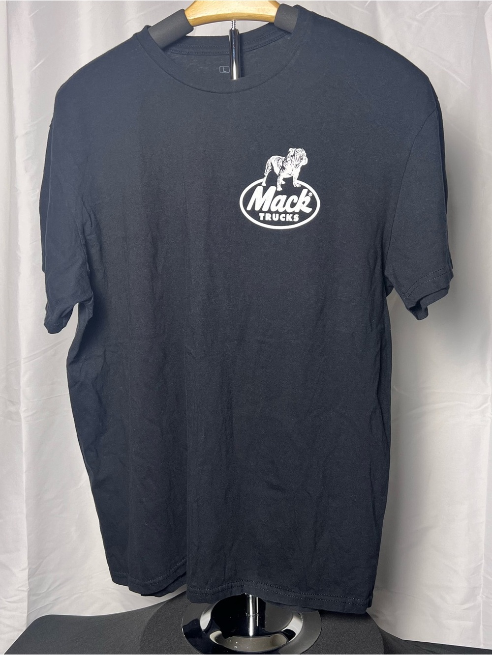 Lot of 2 Mack Trucks Bulldog Graphic Tee Black Men's L Short Sleeve Crew Cotton